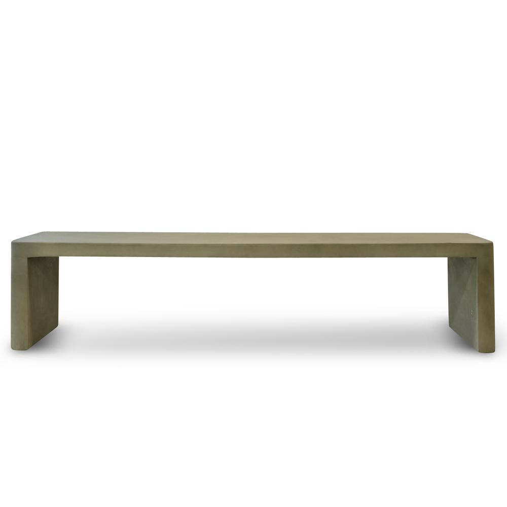 Hudson Dining Bench - Lime Grey Concrete Finish - Bench