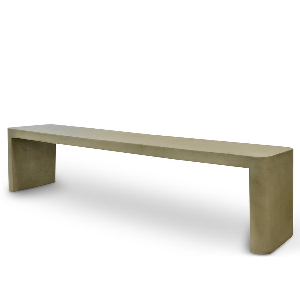Hudson Dining Bench - Lime Grey Concrete Finish - Bench