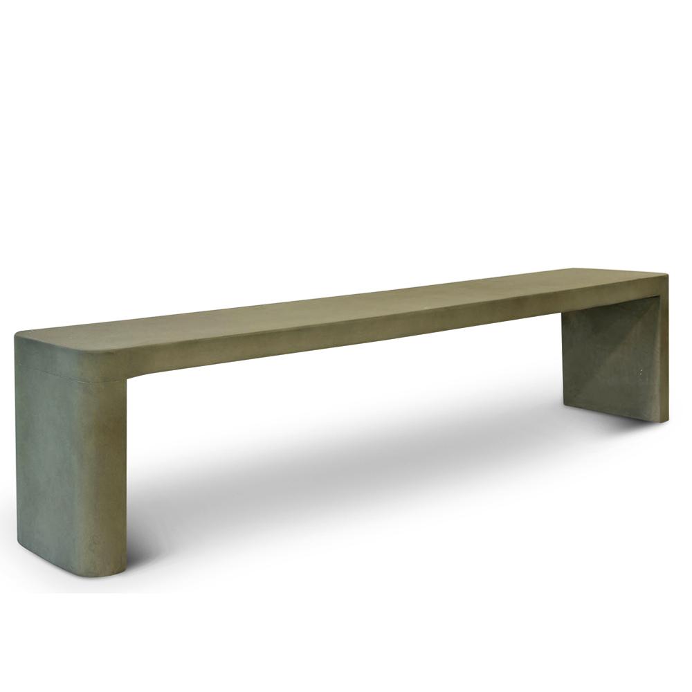 Hudson Dining Bench - Lime Grey Concrete Finish - Bench