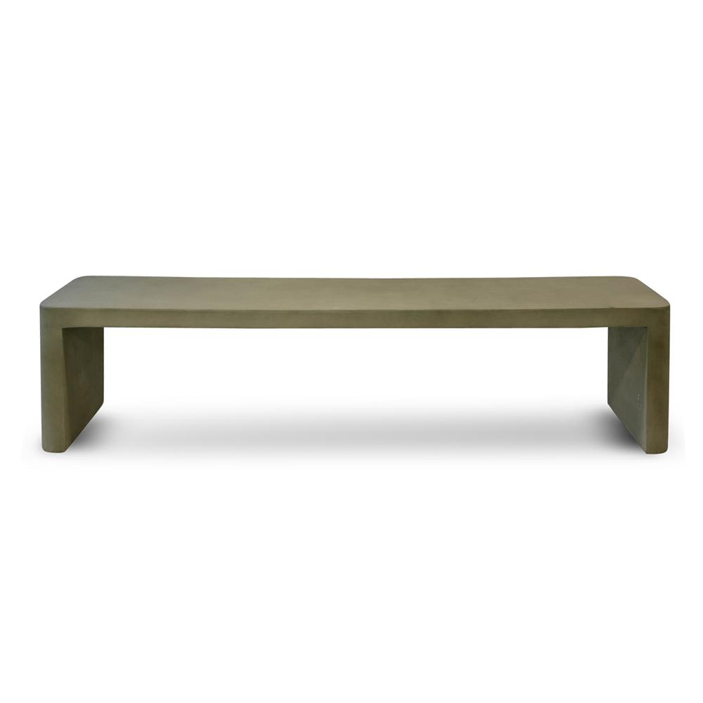 Hudson Dining Bench - Lime Grey Concrete Finish - Bench