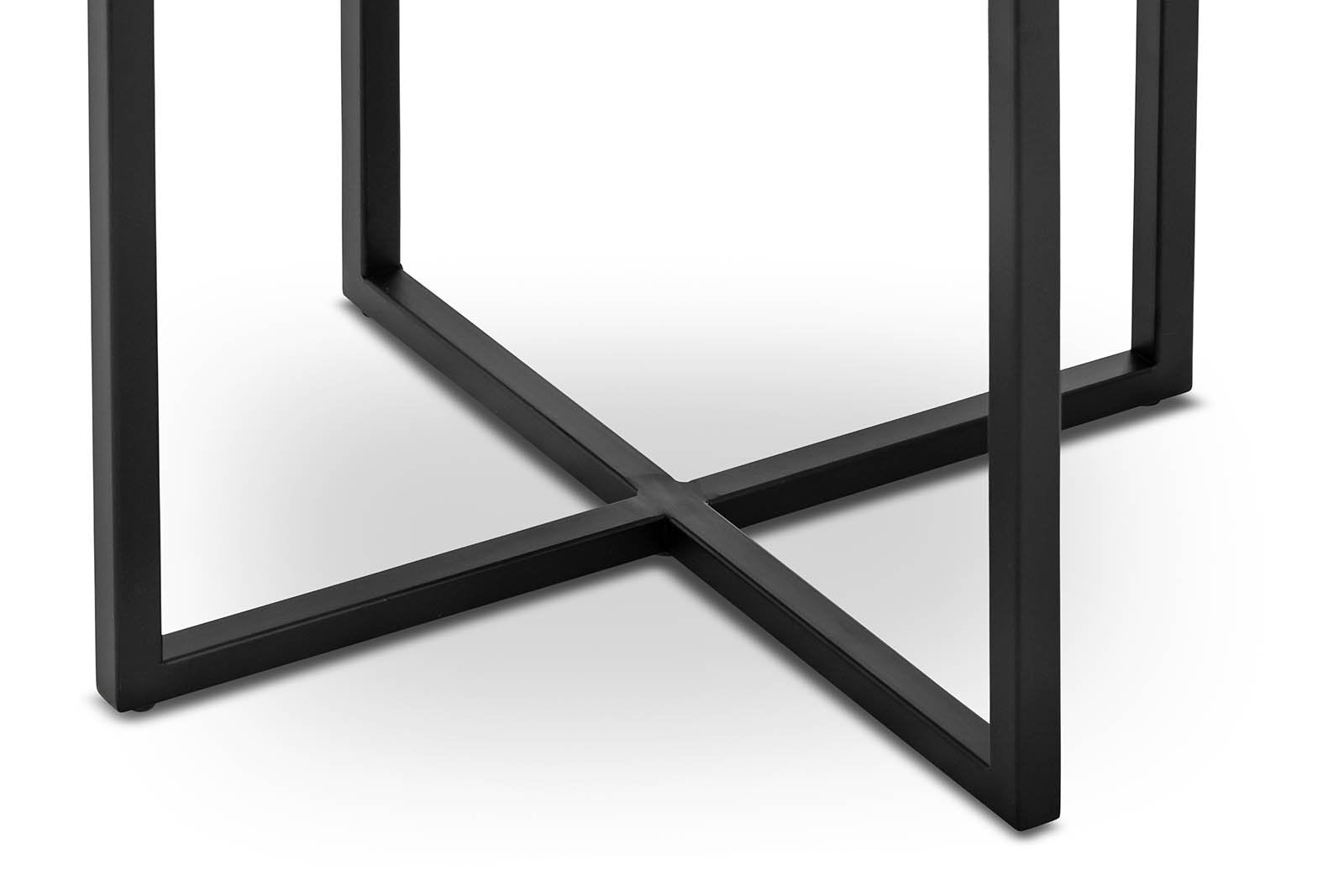 Hudson Round White Marble Side Table - Bedside Tables