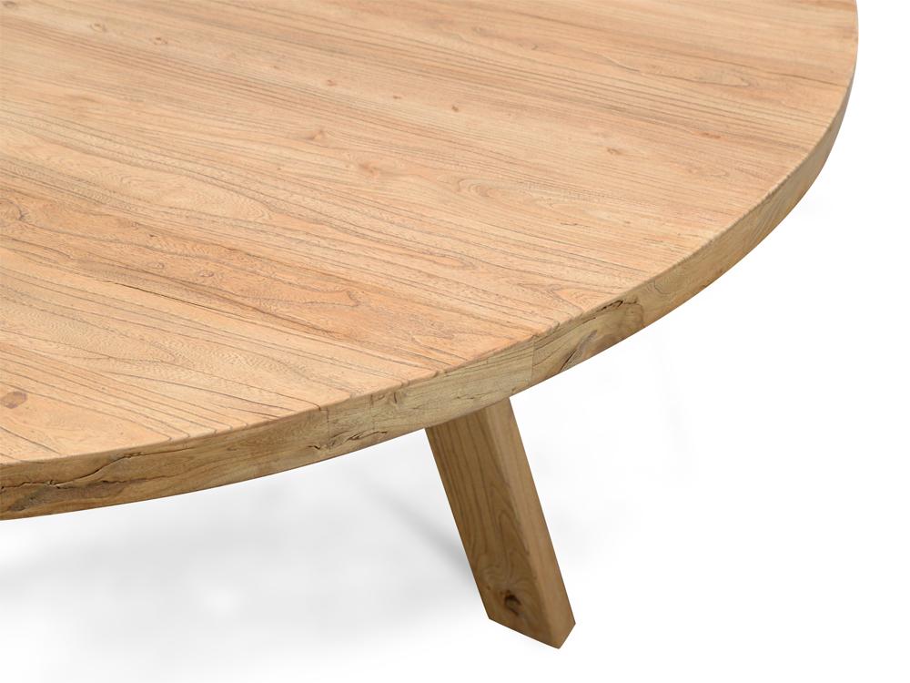 Hunter Reclaimed Elm Wood 1.5m Round Dining Table - Dining Tables
