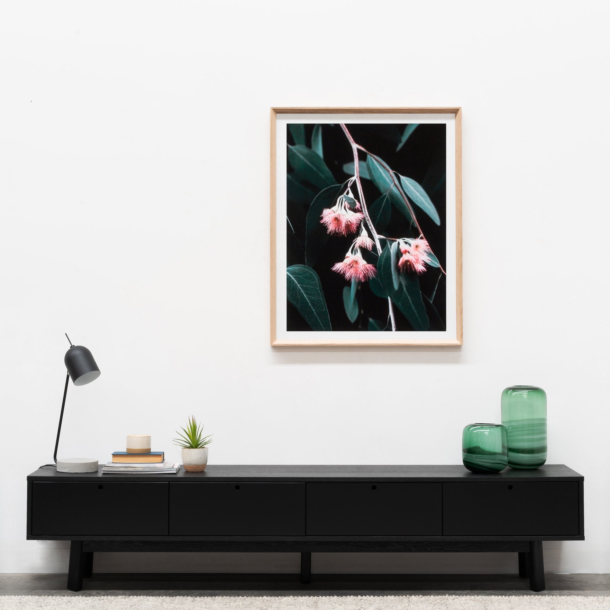 Isla Scandinavian Oak Finish TV Unit - Full Black - TV Units