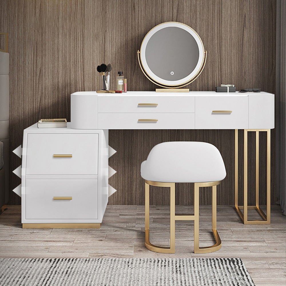 Istanbul L-Shaped Vanity Set - Make-Up Vanity