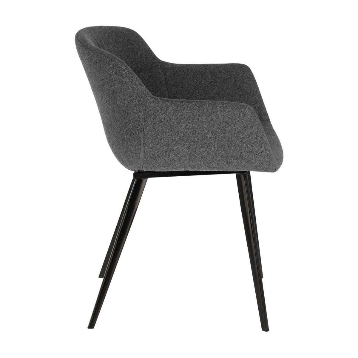 Jamila Fabric Dining Chair - Charcoal - Dining Chairs