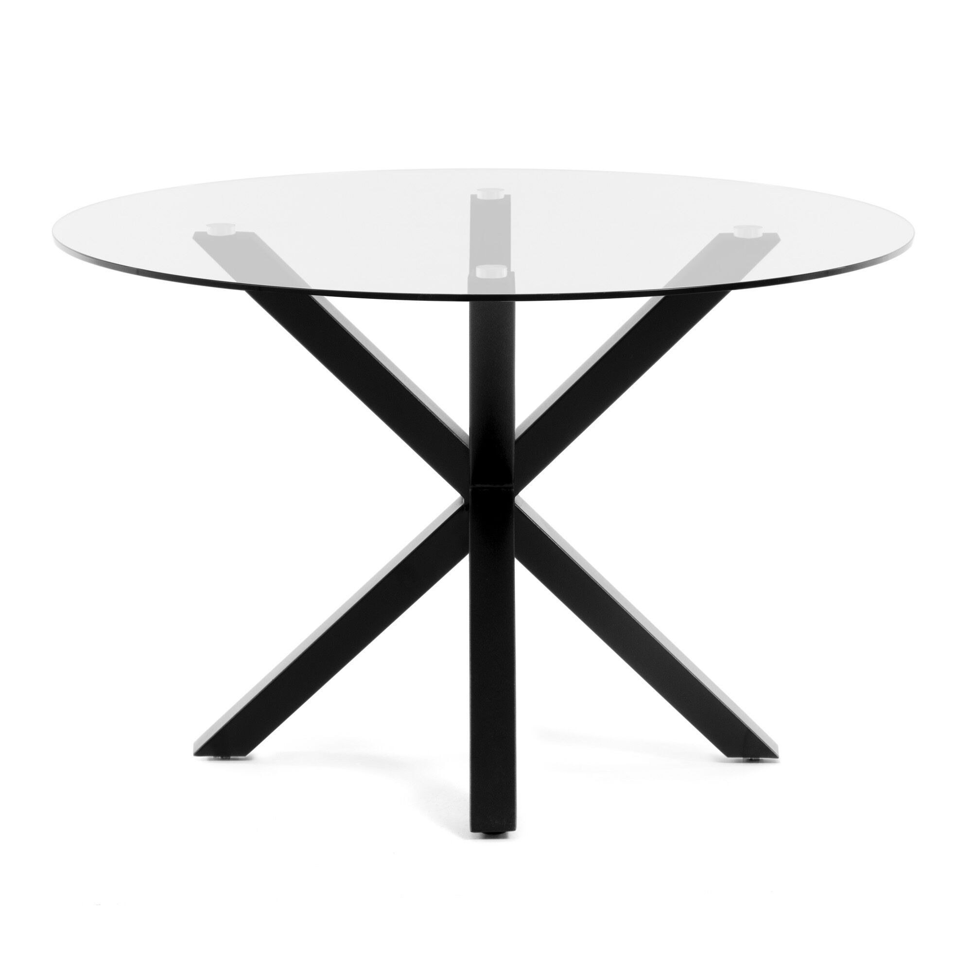 Jasper 119cm Round Glass Dining Table - Dining Tables