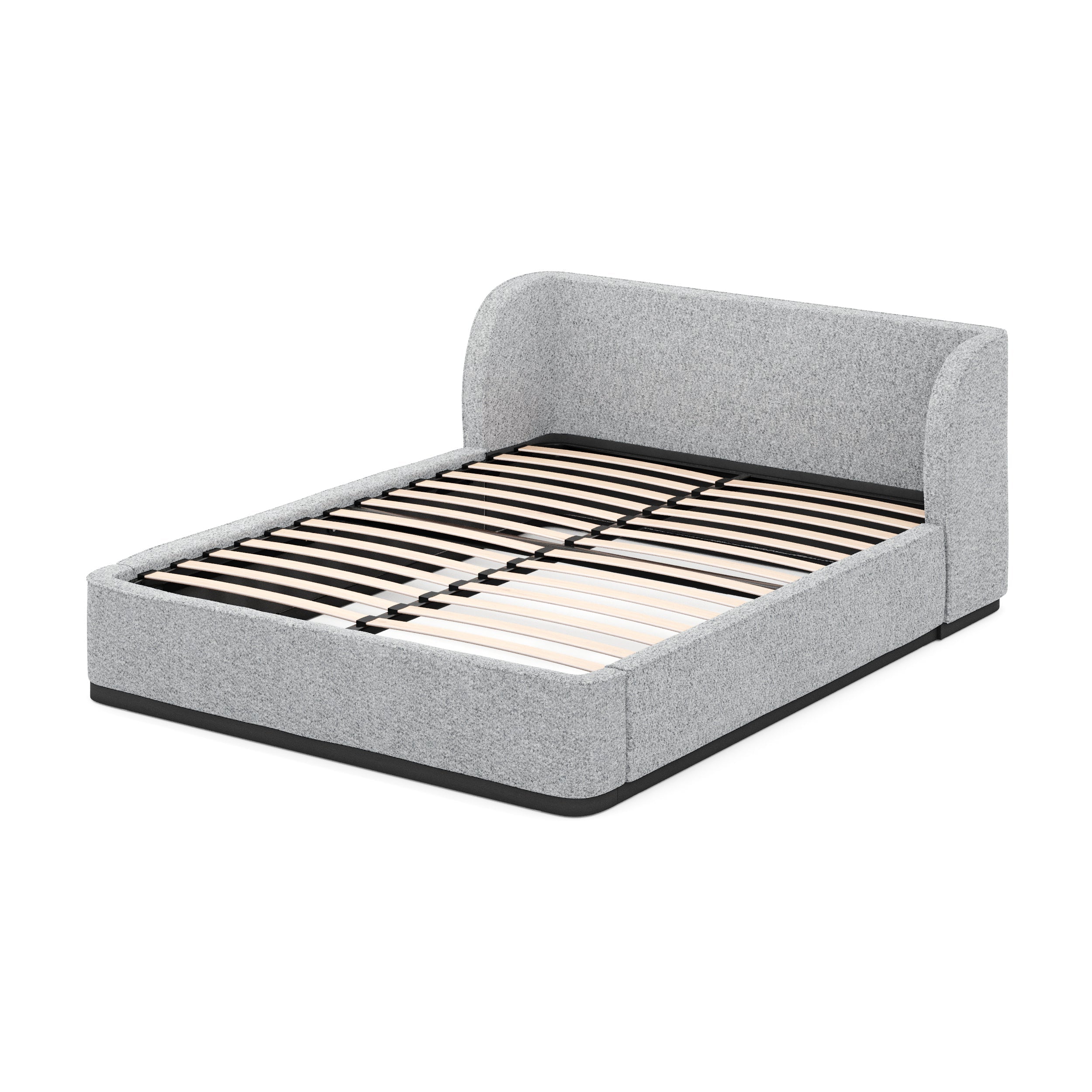 Jaxon King Bed Frame - Pepper Boucle - Beds