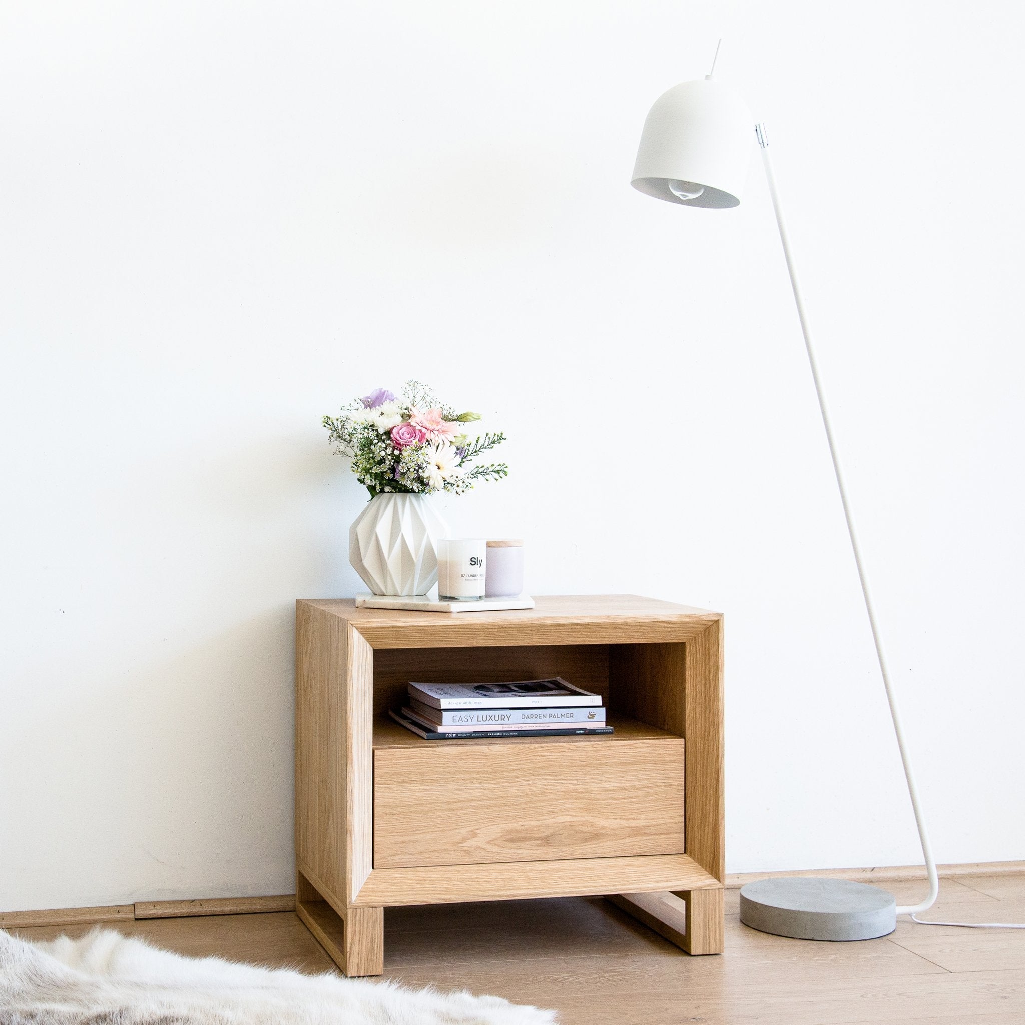 Jayce Bedside Table - Natural Oak - Bedside Tables