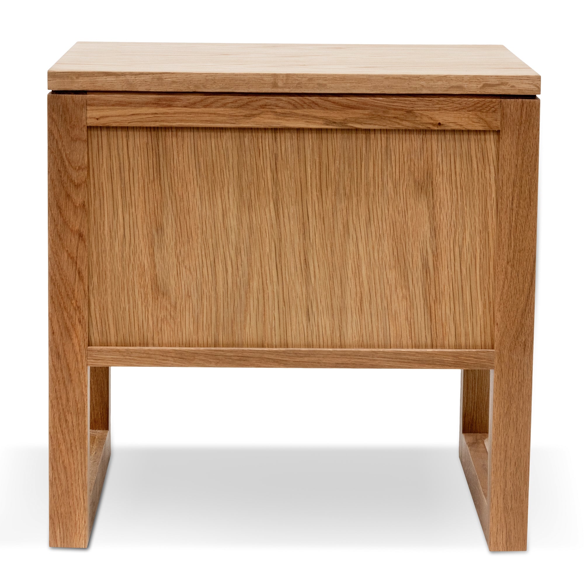 Jeffs 2 Drawer Wooden Bedside Table - Natural Oak - Bedside Tables