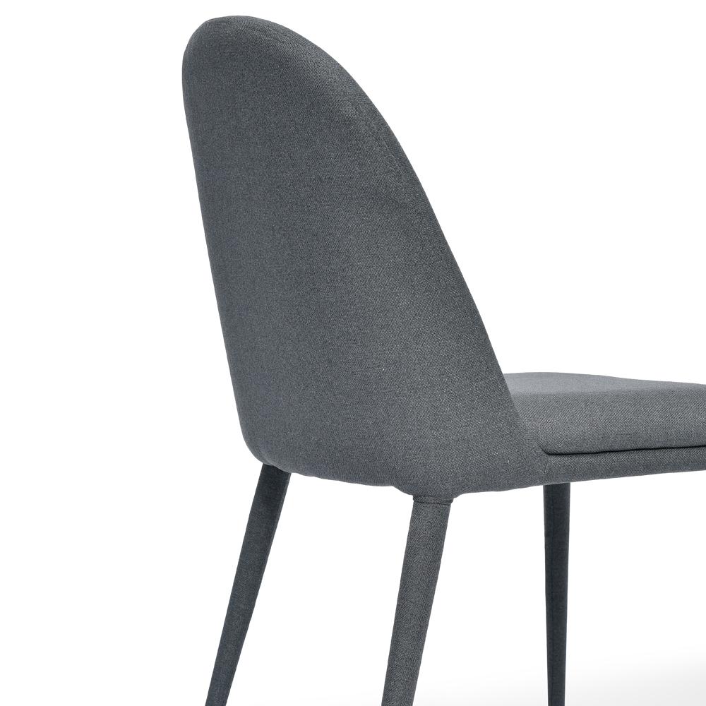 Jeffs Fabric Dining Chair - Gunmetal Grey - Dining Chairs