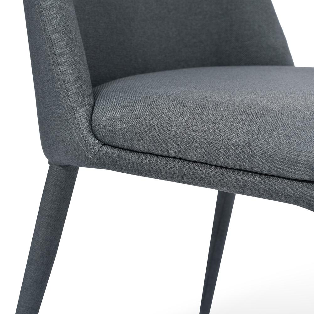 Jeffs Fabric Dining Chair - Gunmetal Grey - Dining Chairs