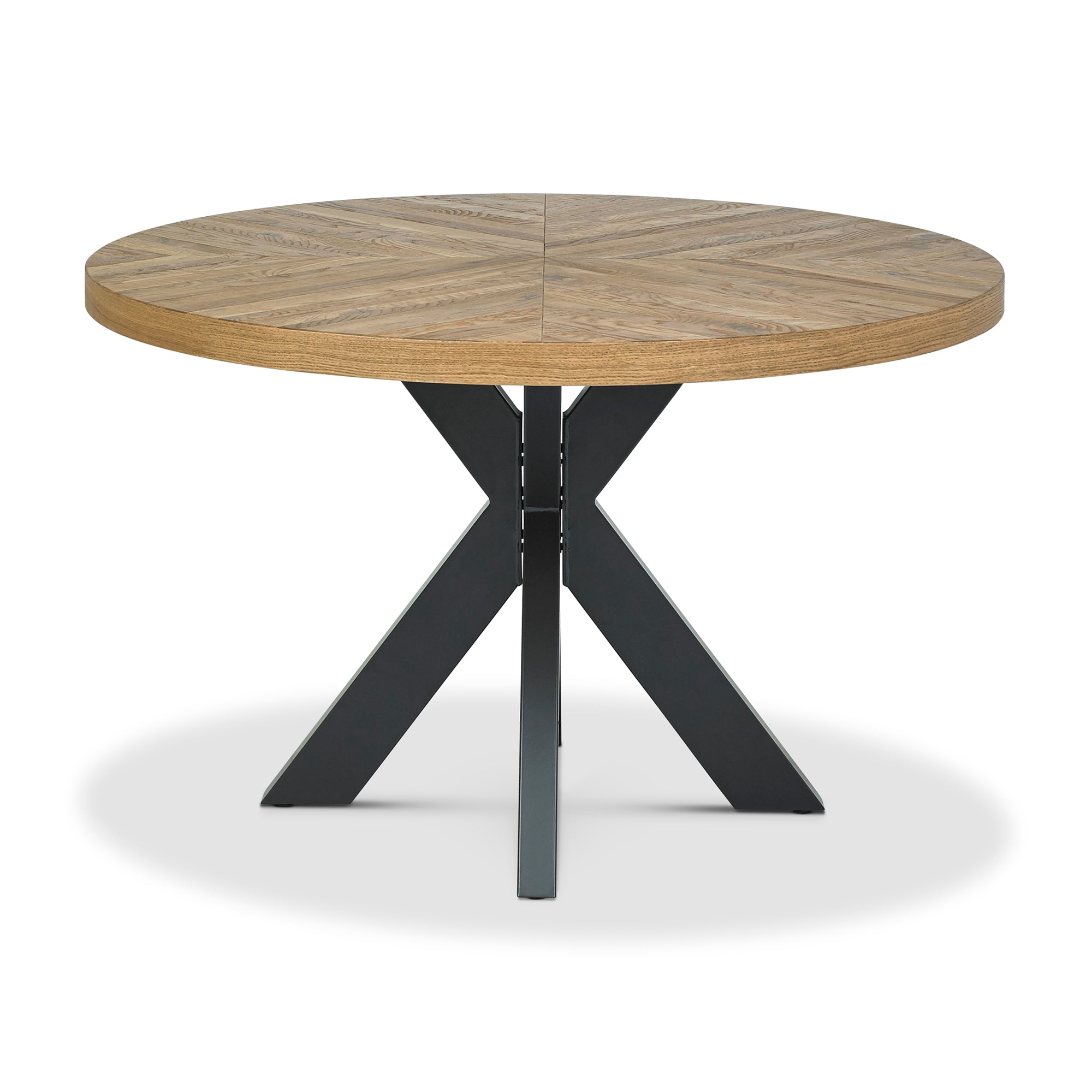 Jerry 4 Seater Round Dining Table - European Knotty Oak - Dining Tables