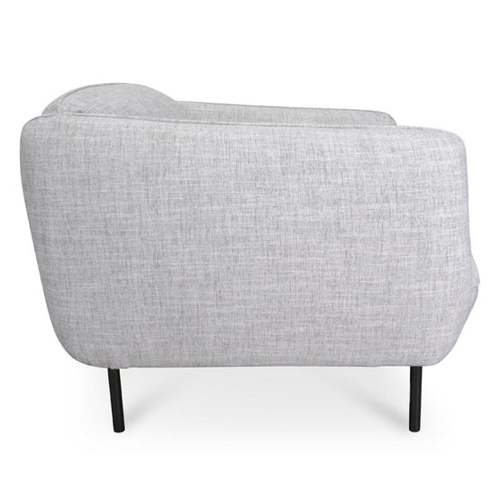 Jocelyn Armchair - Light Spec Grey with Black Metal Legs - Armchairs