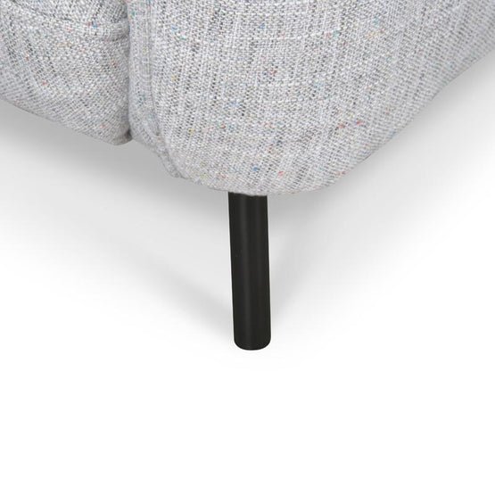 Jocelyn Armchair - Light Spec Grey with Black Metal Legs - Armchairs