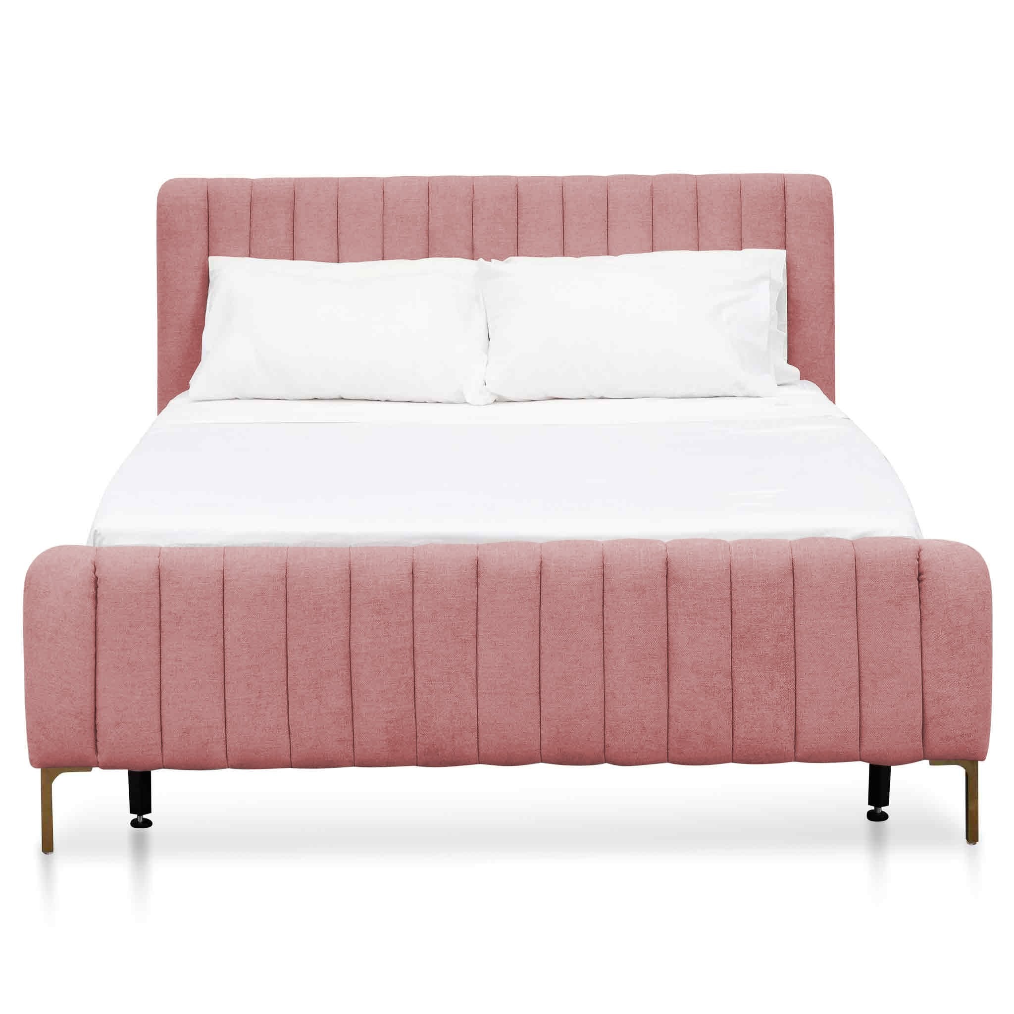 Kai King Bed Frame - Blush Pink - Beds