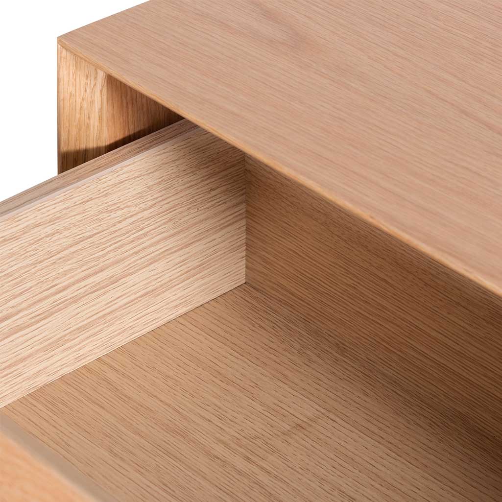 Kali Oak Bedside Table - Natural - Bedside Tables