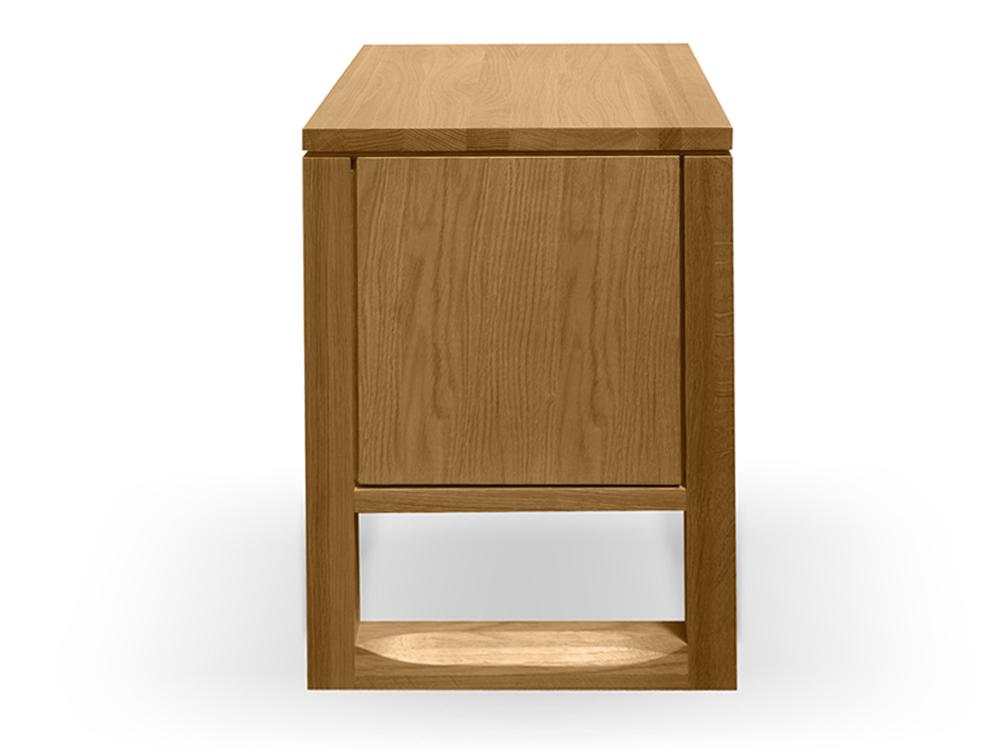 Karter Wooden Bedside Table w/ Drawer - Natural Oak - Bedside Tables