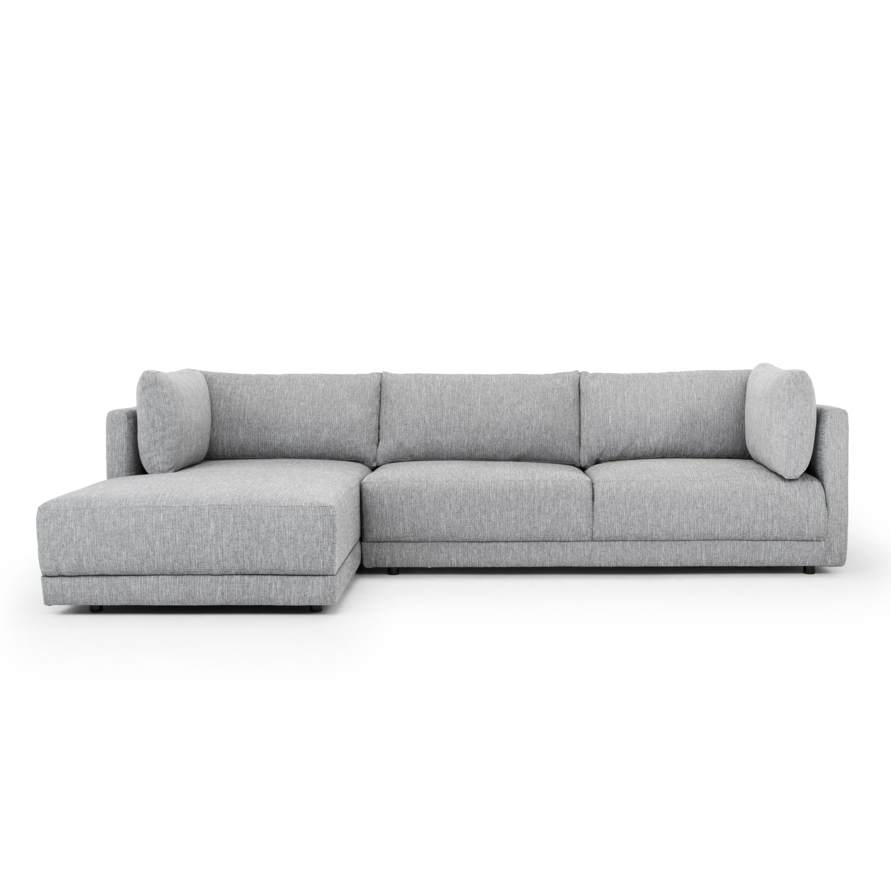 Kiera 3S Left Chaise Sofa - Graphite Grey - Sofas