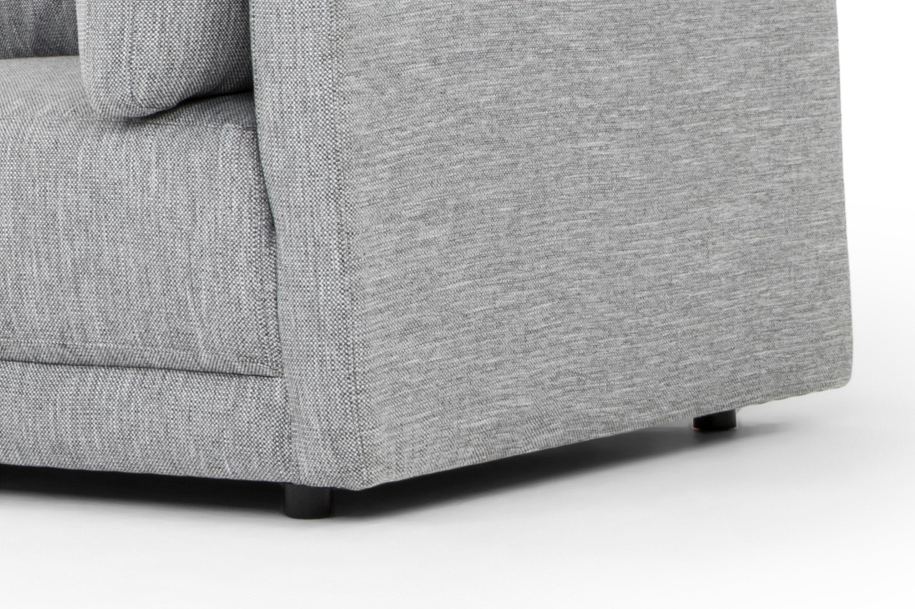 Kiera 3S Left Chaise Sofa - Graphite Grey - Sofas