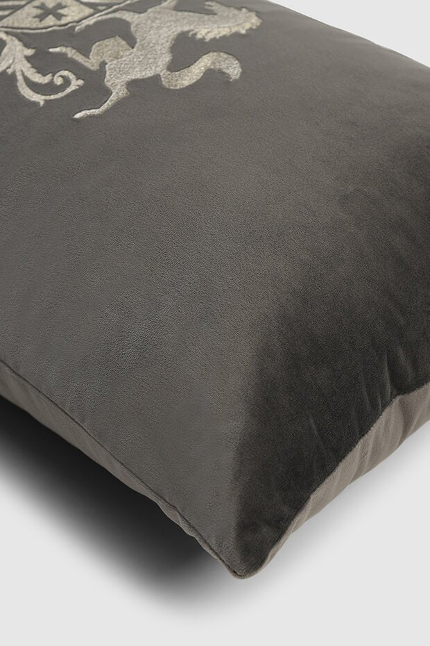 Knighthood Lumbar Pillow Cover , Grey - Pillow Covers