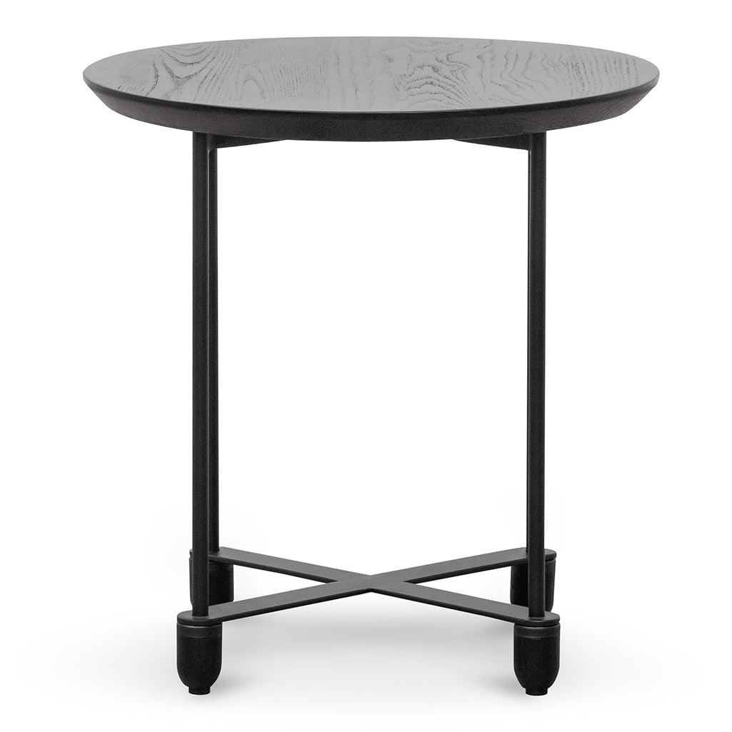 Kylian Wooden Top Side Table - Full Black - Bedside Tables