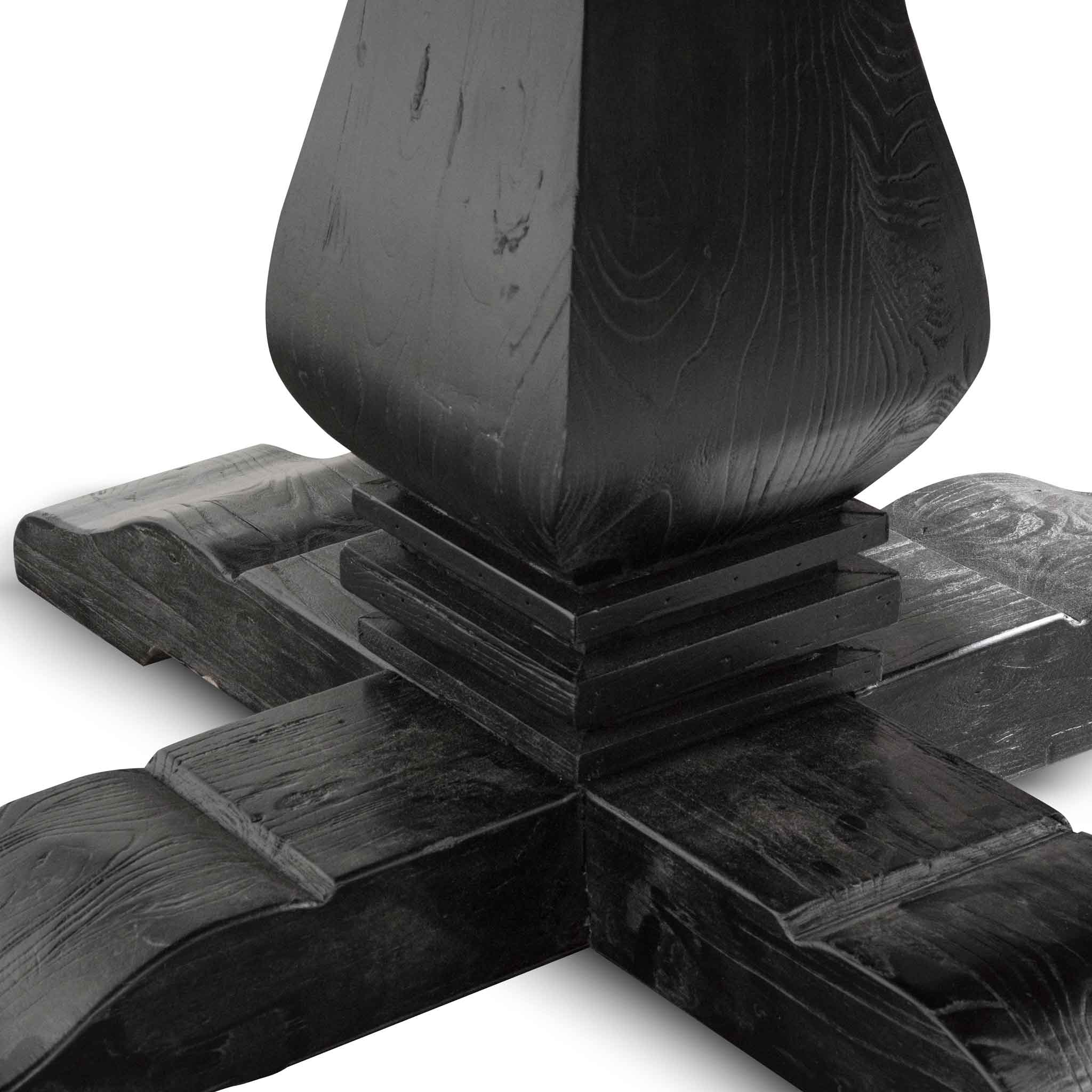 Lara 1.6m Round Dining Table - Full Black - Dining Tables