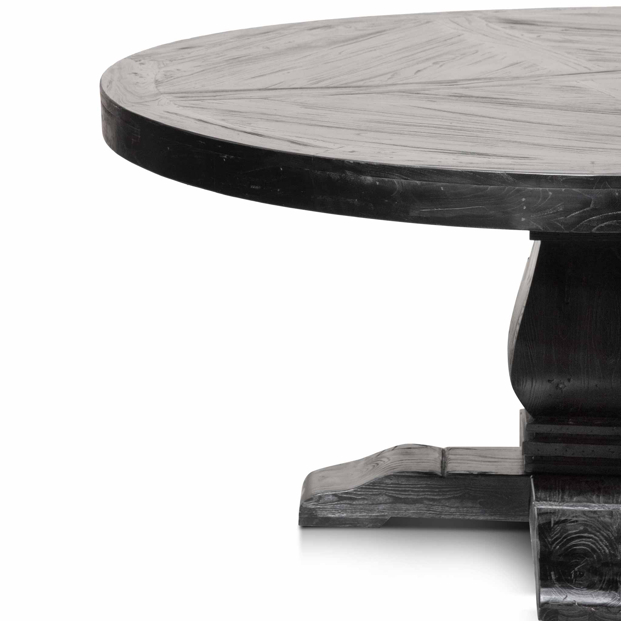 Lara 1.6m Round Dining Table - Full Black - Dining Tables