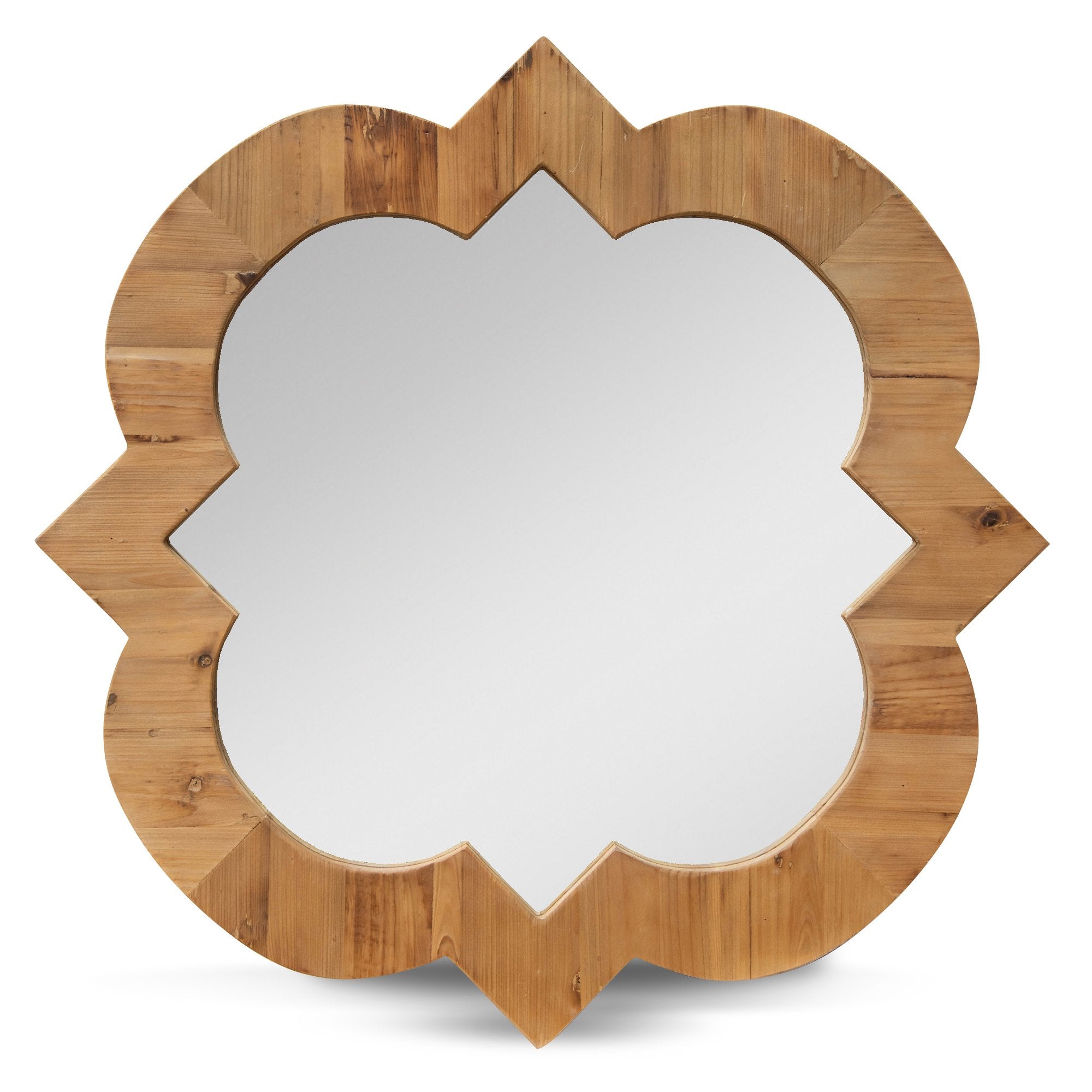 Lara 90cm Plywood Mirror - Natural - Mirror