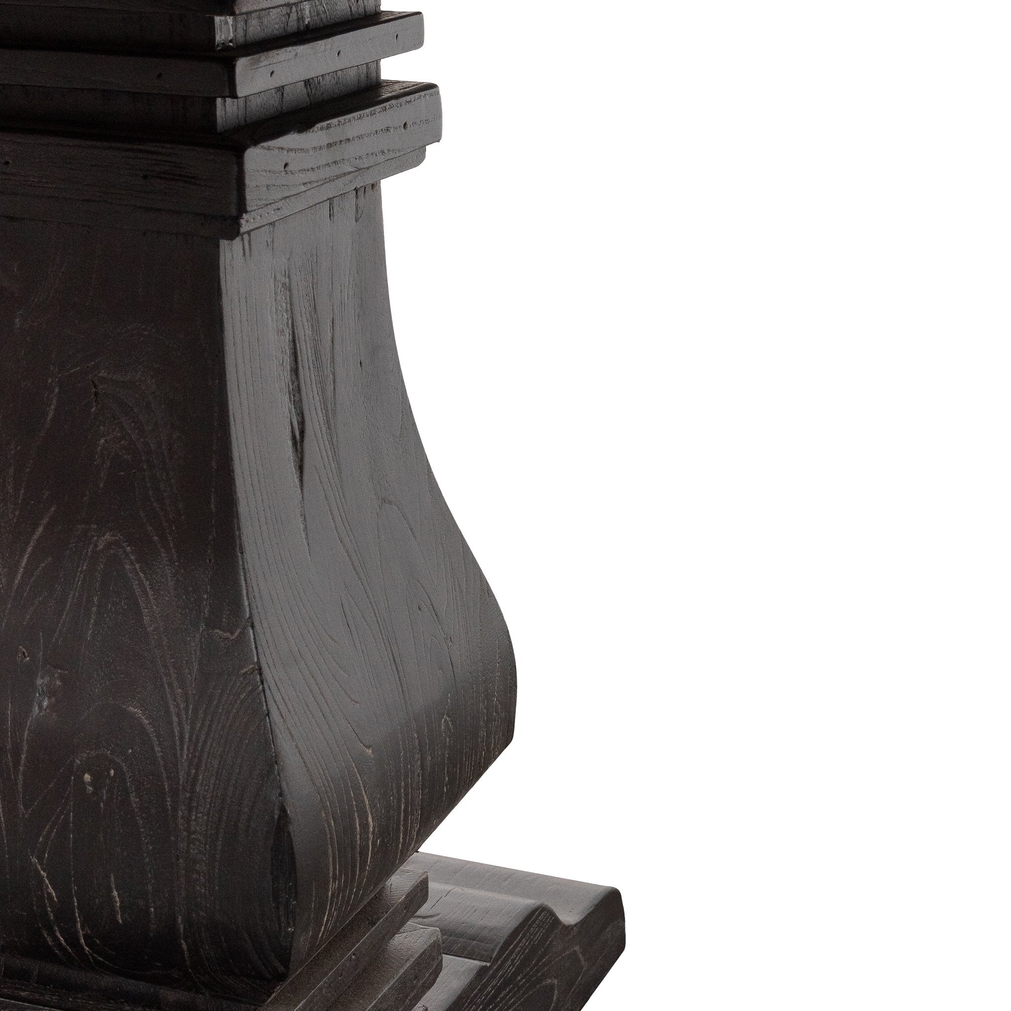 Lara Reclaimed 1.4m Round Dining Table - Natural Top and Black Base - Dining Tables