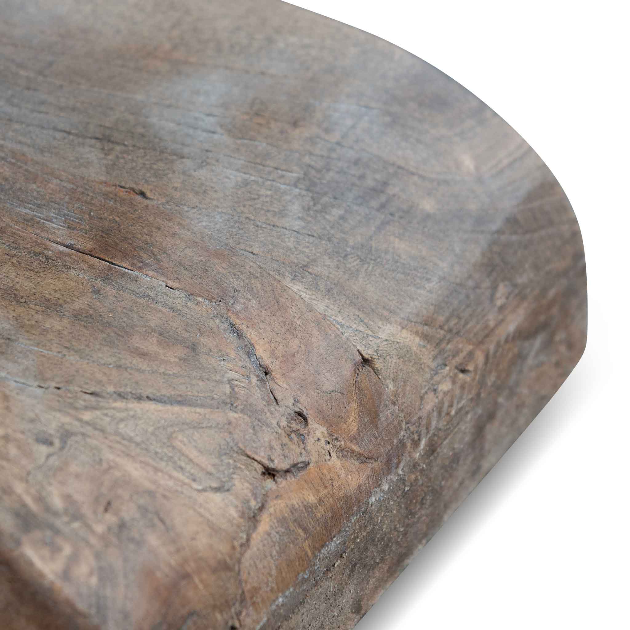 Lara Reclaimed 1.6m Round Dining Table - Natural Top and Natural Base - Dining Tables