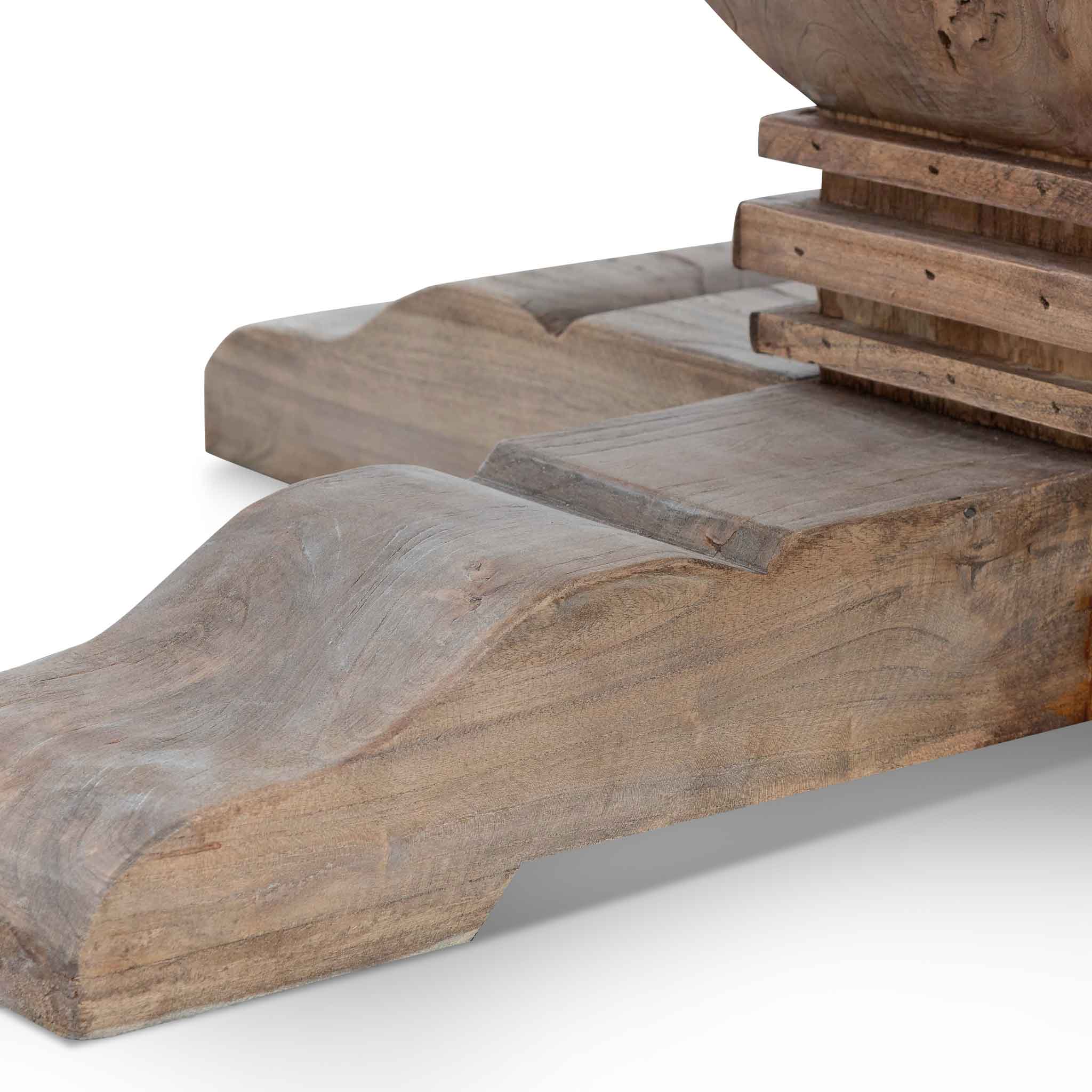 Lara Reclaimed 1.6m Round Dining Table - Natural Top and Natural Base - Dining Tables