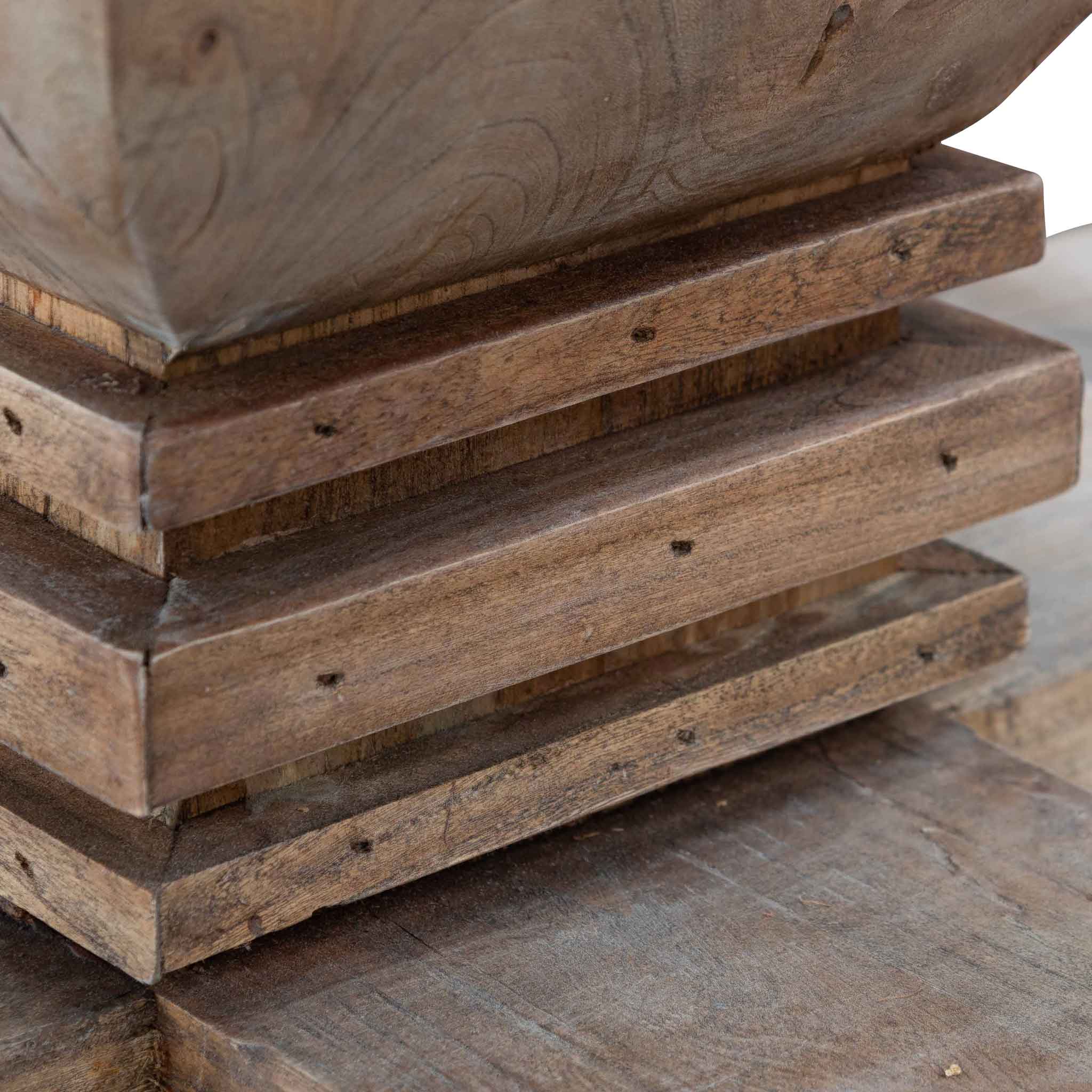 Lara Reclaimed 1.6m Round Dining Table - Natural Top and Natural Base - Dining Tables