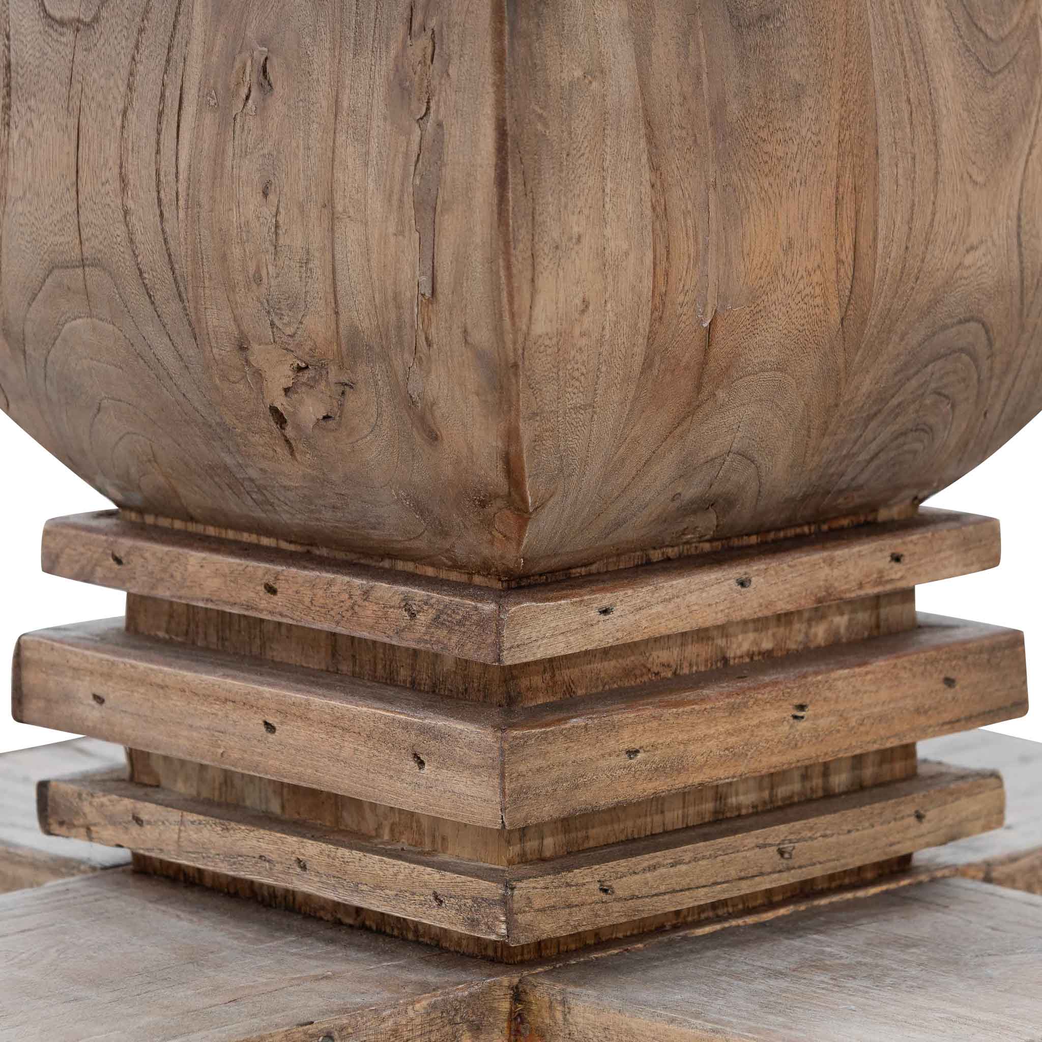 Lara Reclaimed 1.6m Round Dining Table - Natural Top and Natural Base - Dining Tables