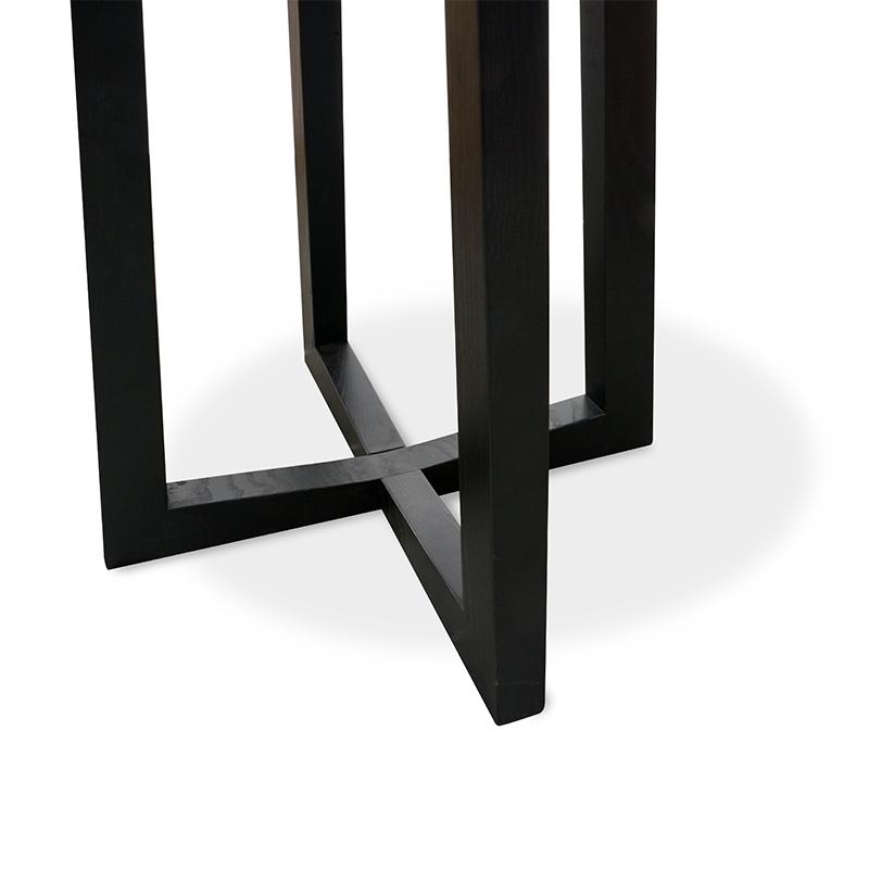 Leo 1.15m Round Marble Dining Table - Black Base - Dining Tables