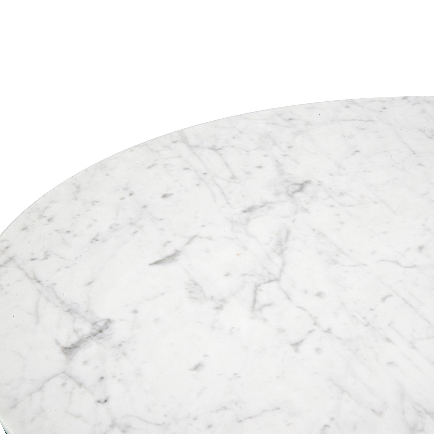 Leo 1.15m Round Marble Dining Table - Dark Brown Base - Dining Tables