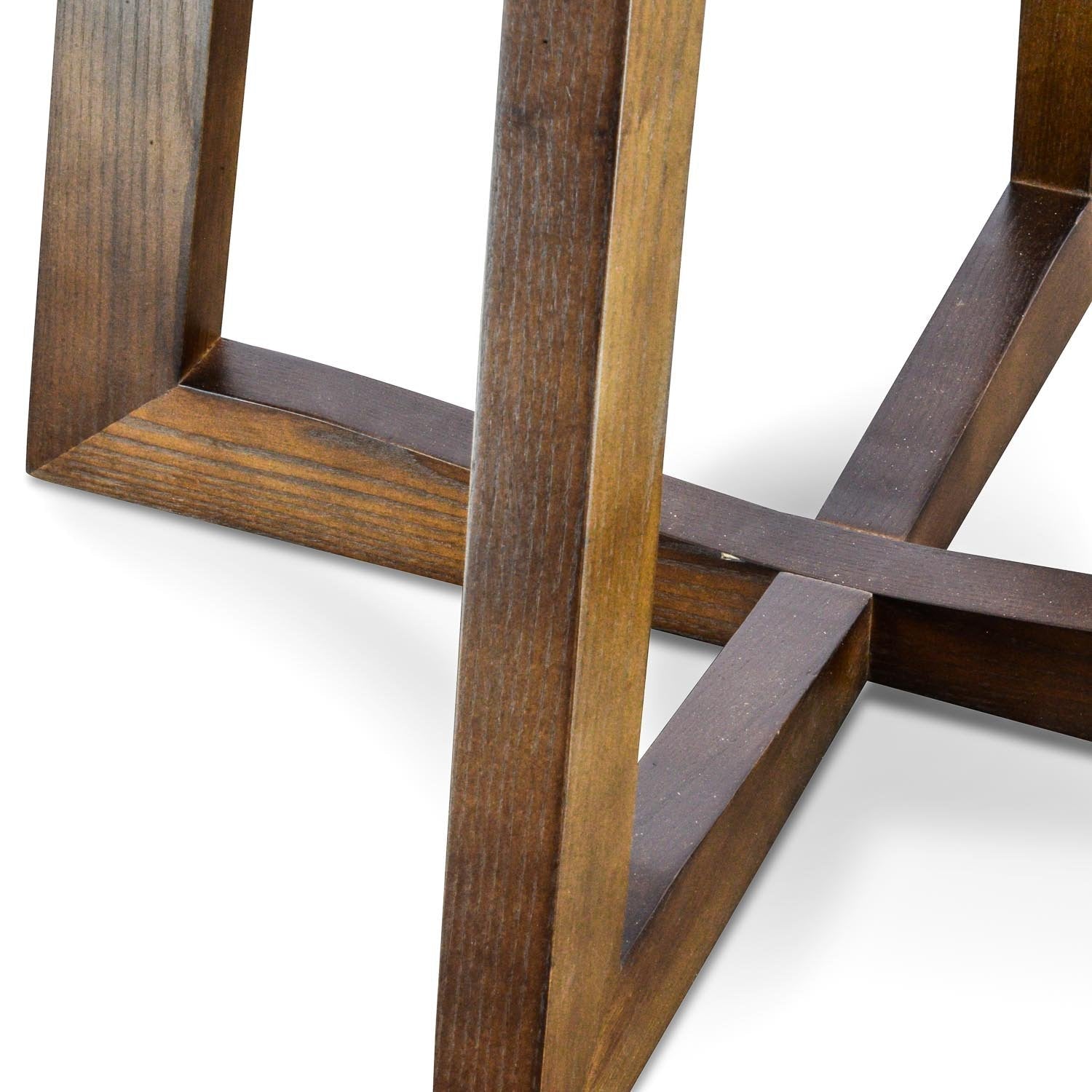 Leo 1.15m Round Marble Dining Table - Dark Brown Base - Dining Tables