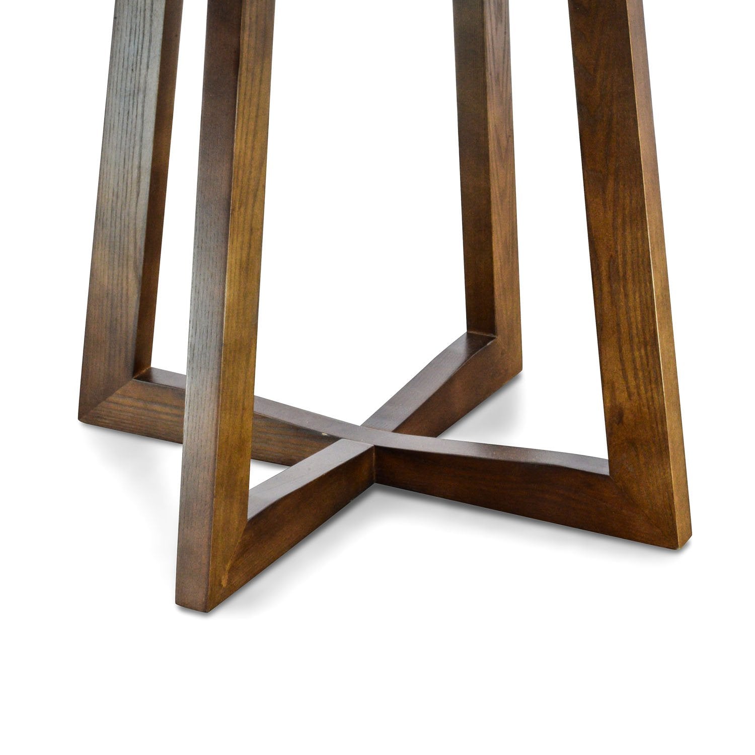 Leo 1.15m Round Marble Dining Table - Dark Brown Base - Dining Tables