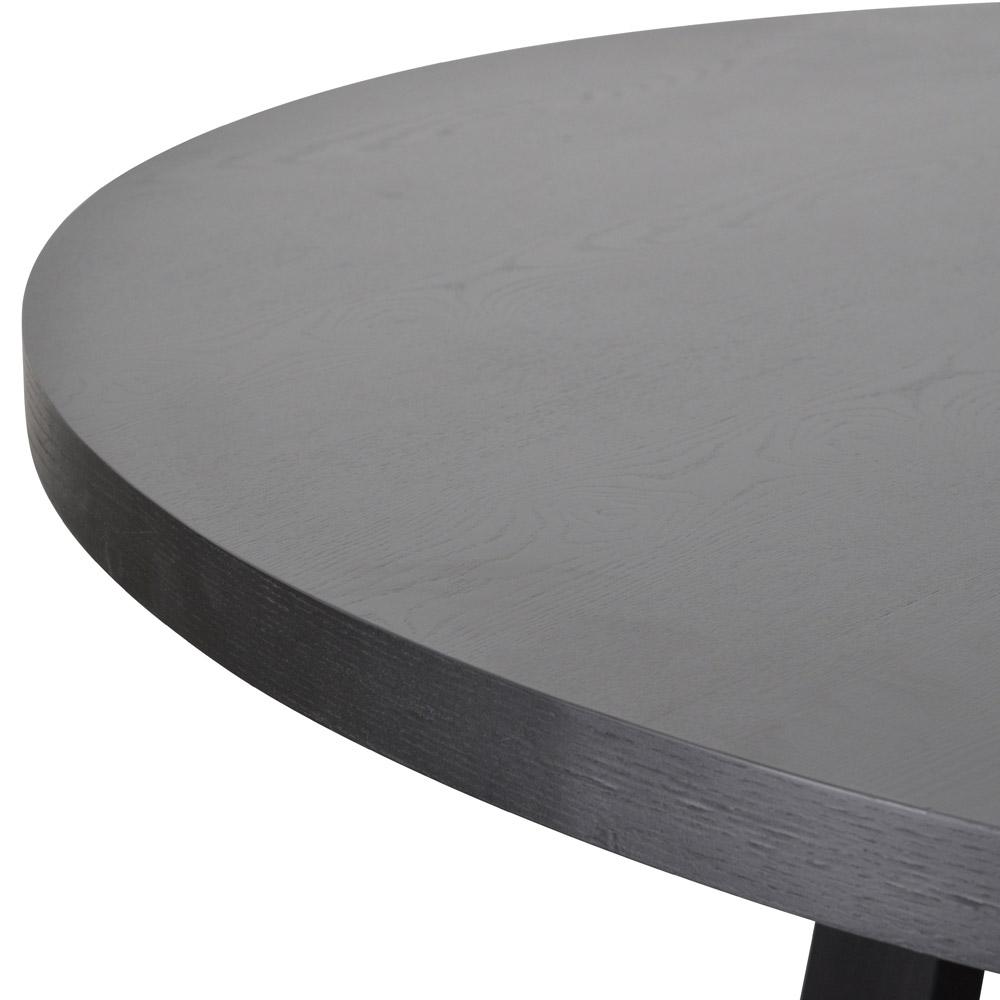 Leo 1.5m Round Wooden Dining Table - Black - Dining Tables
