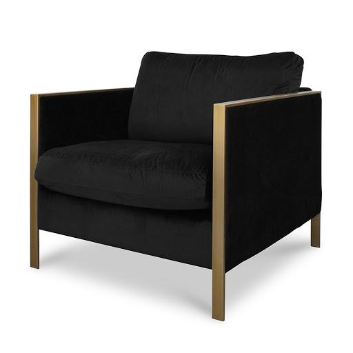 Leona Armchair Black Velvet - Armchairs