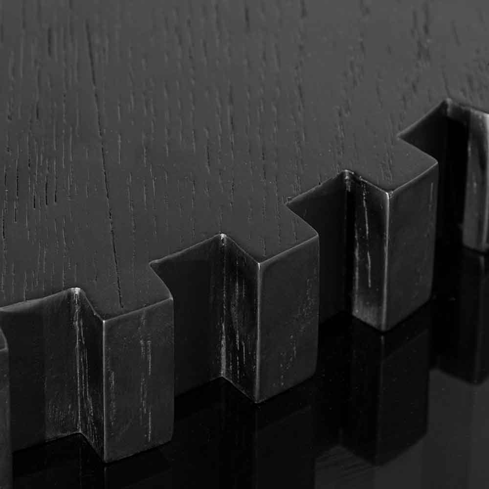 Leonardo 1.2m Grey Glass Round Dining Table - Black - Dining Tables