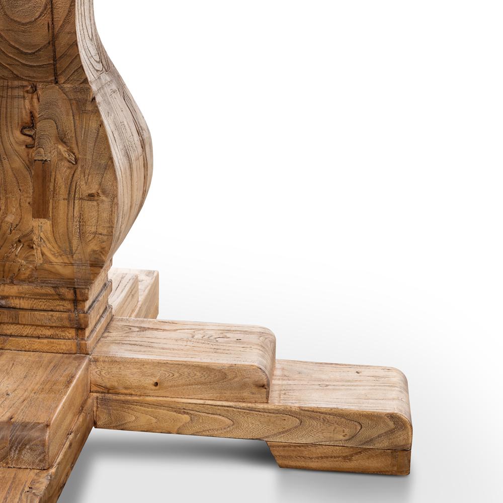 Liam Reclaimed 1.4m Round Dining Table - Rustic Natural - Dining Tables