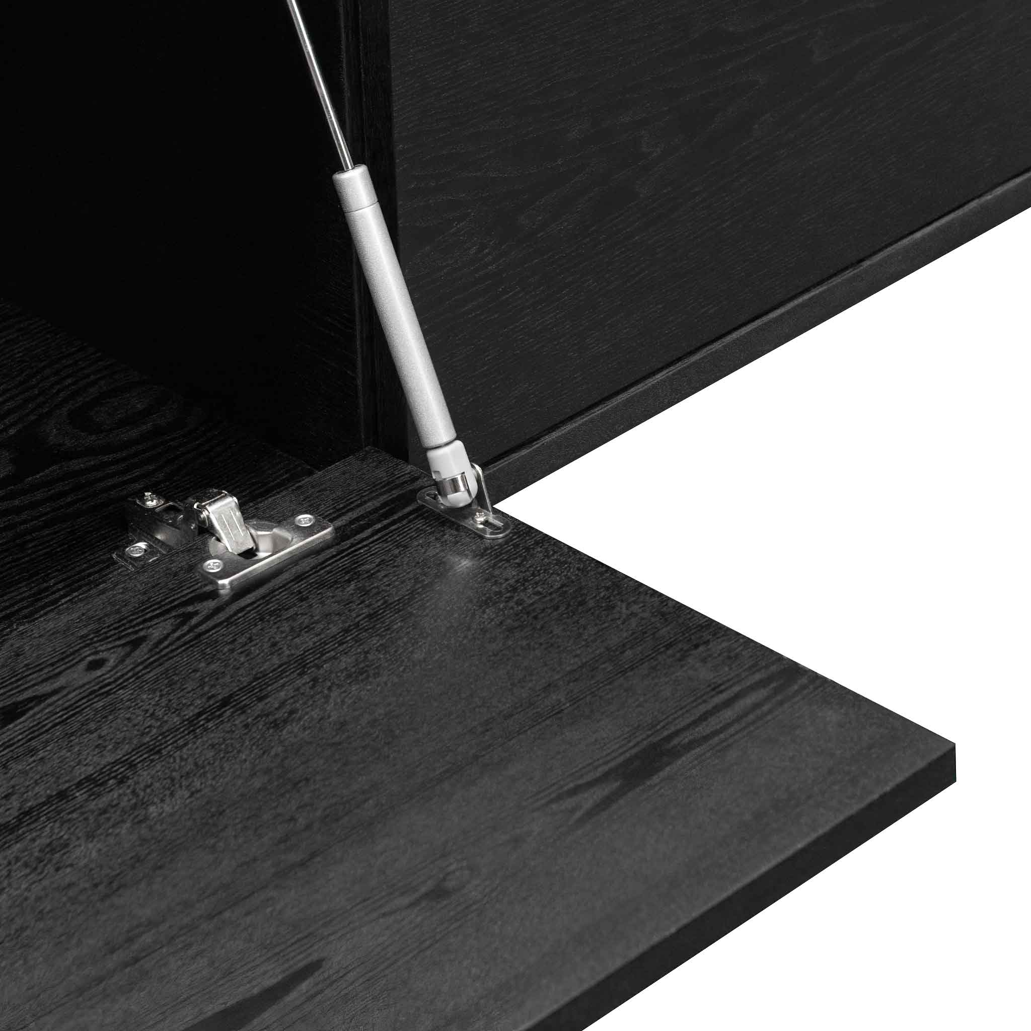 Lila Wooden Entertainment Unit - Full Black - TV Units