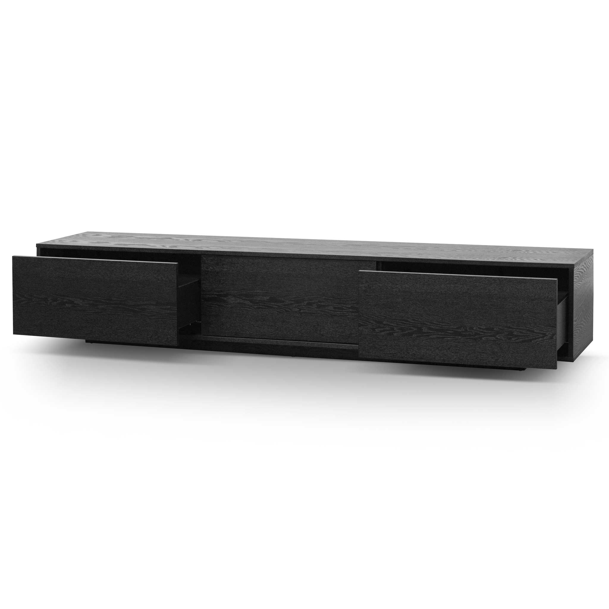 Lila Wooden Entertainment Unit - Full Black - TV Units
