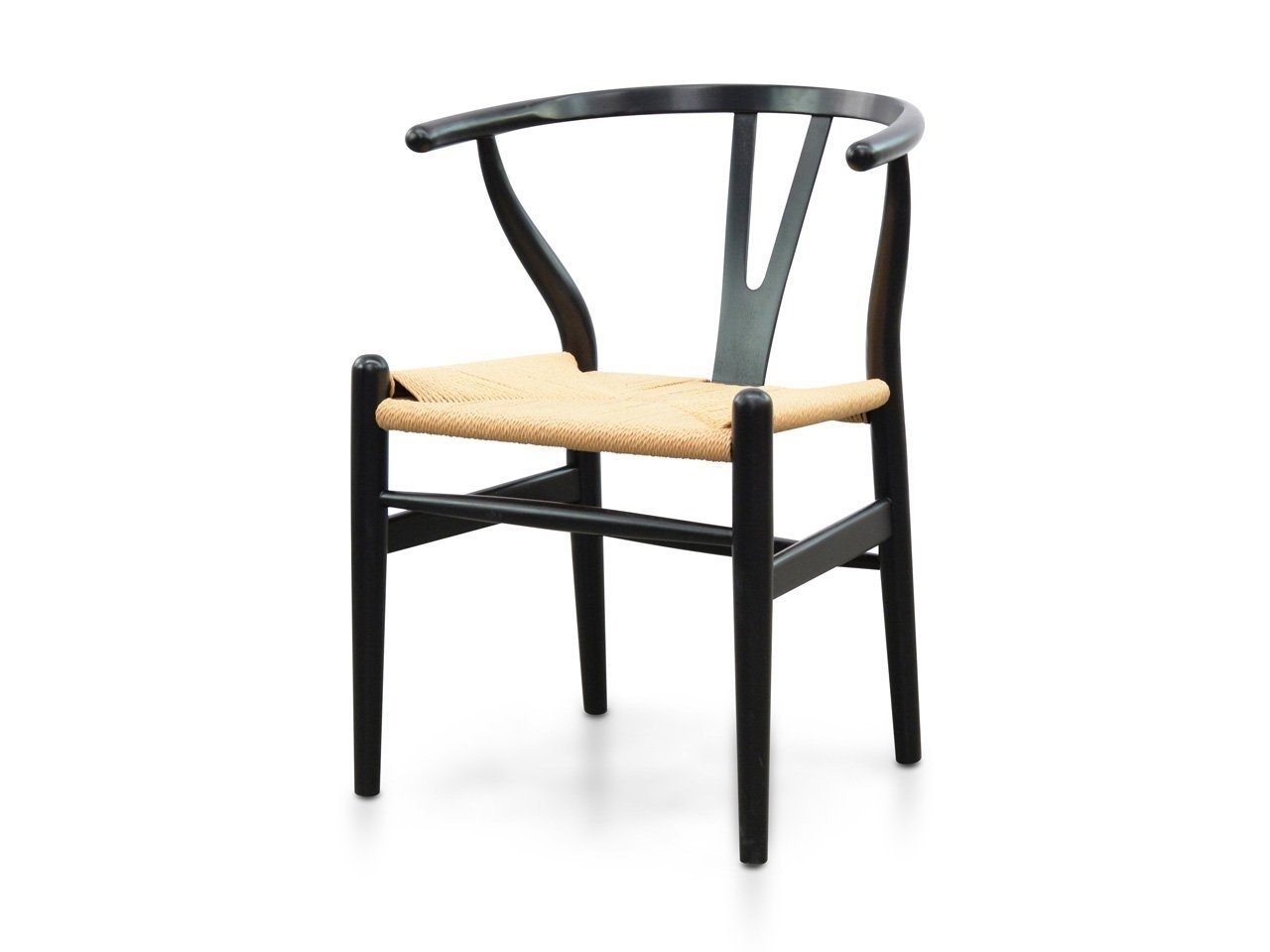 Lily Wooden Dining Chair - Black & Natural - Dining Chairs