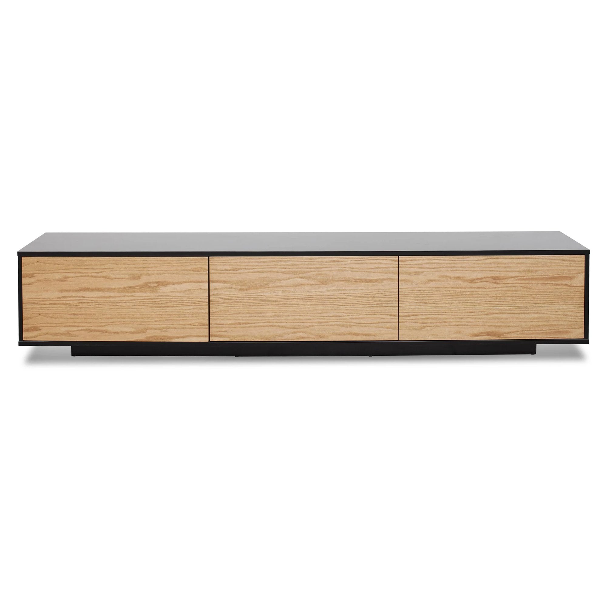 Lily Wooden TV Stand - Black with Natural Drawers - TV Units