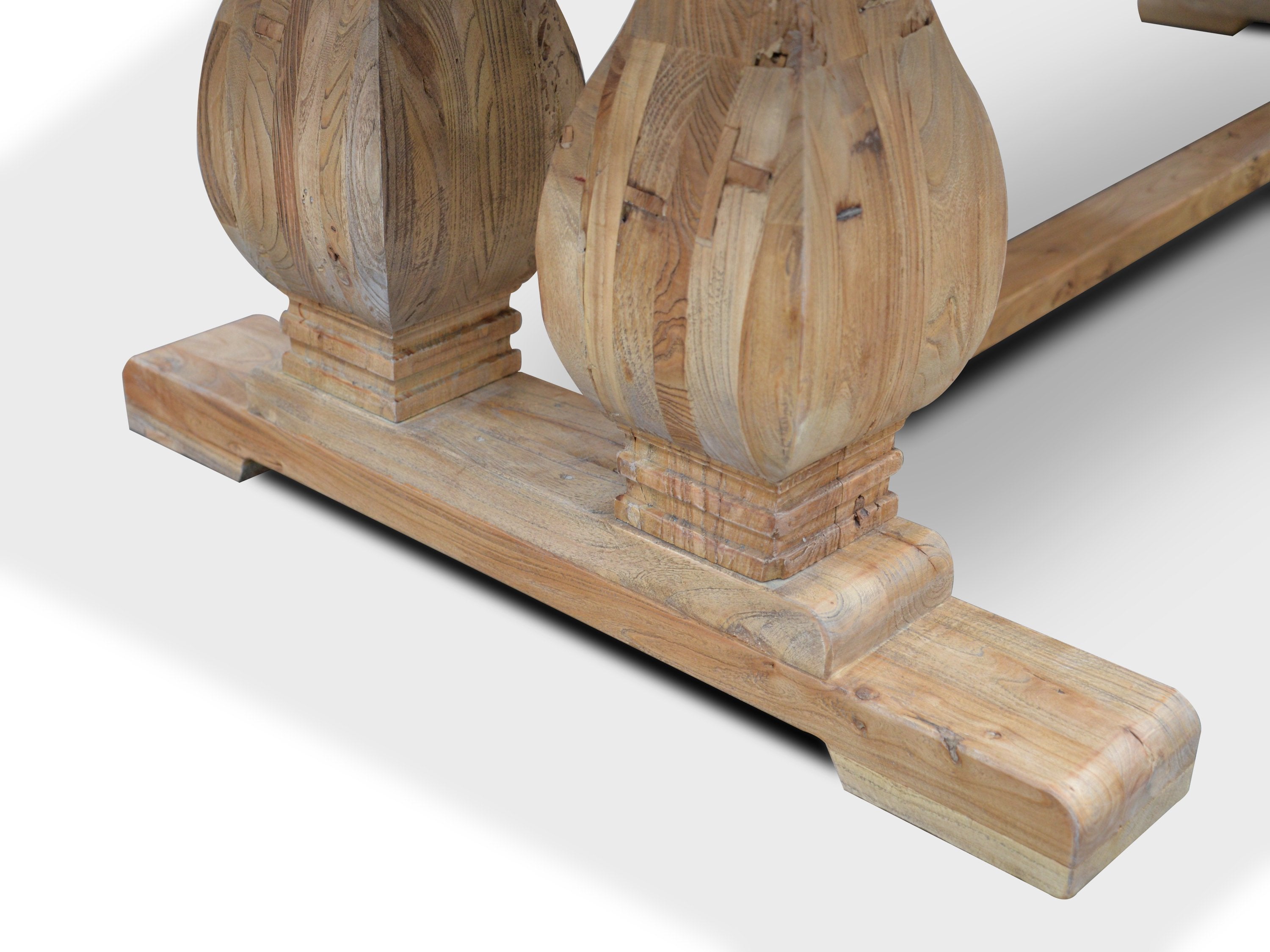 Lima Oak Wood 3m Dining Table - Rustic Natural - Dining Tables