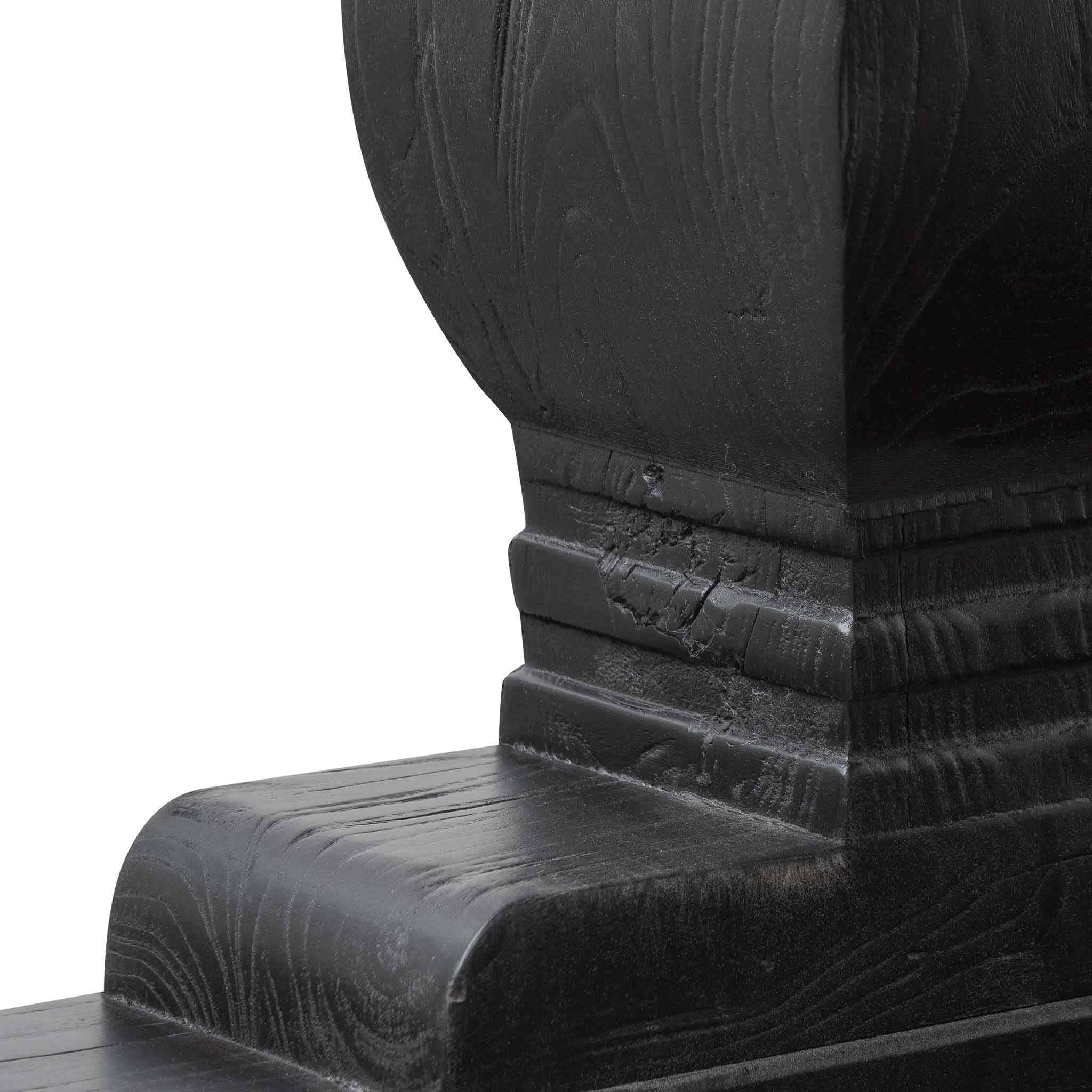 Lima Oak Wood Dining Table 2.4m - Full Black - Dining Tables