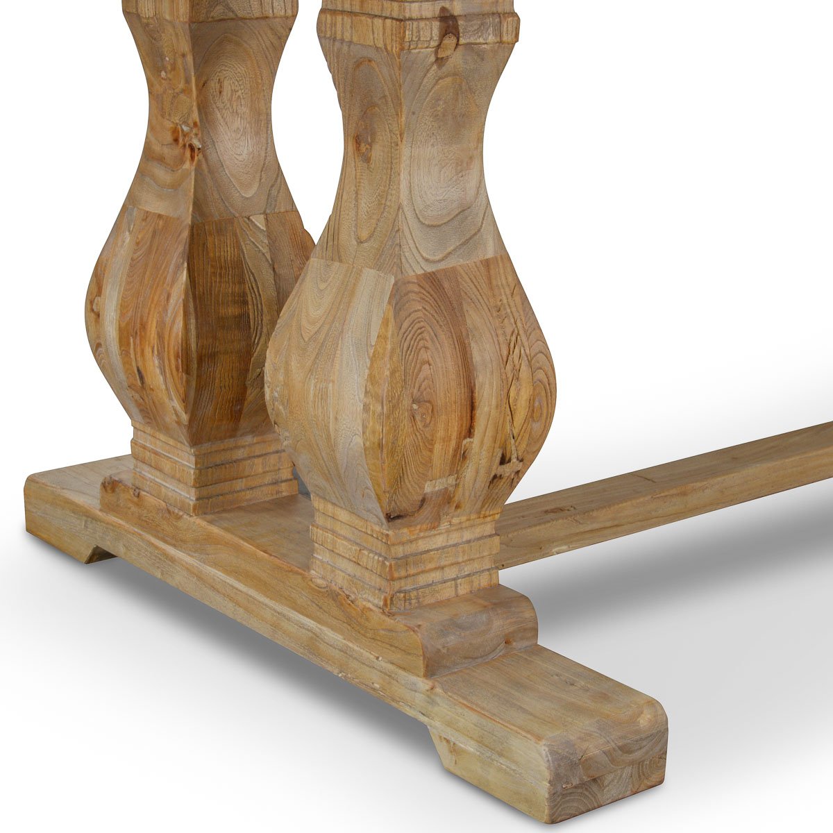 Lima Oak Wood Dining Table 2.4m - Rustic Natural - Dining Tables