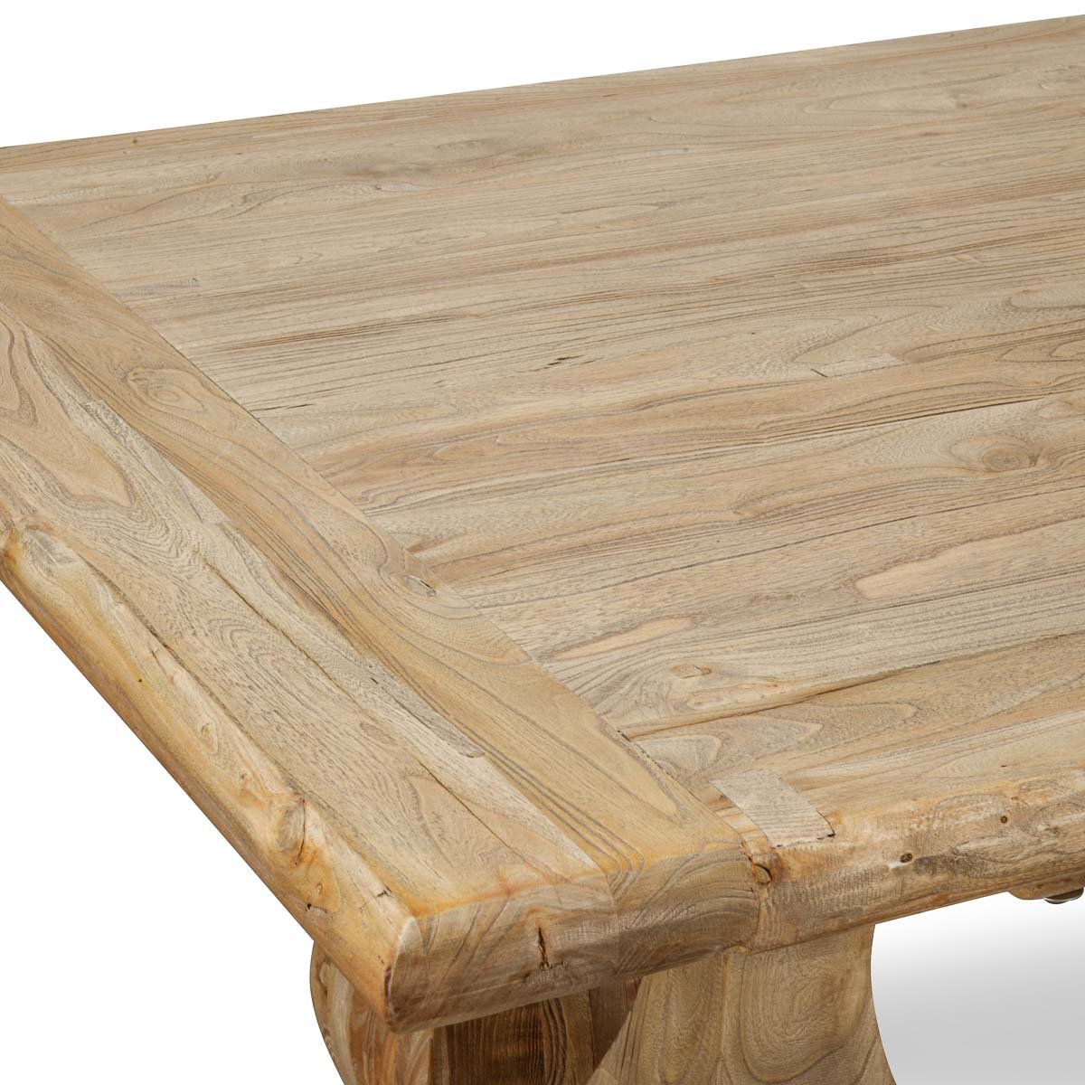 Lima Oak Wood Dining Table 2.4m - Rustic Natural - Dining Tables