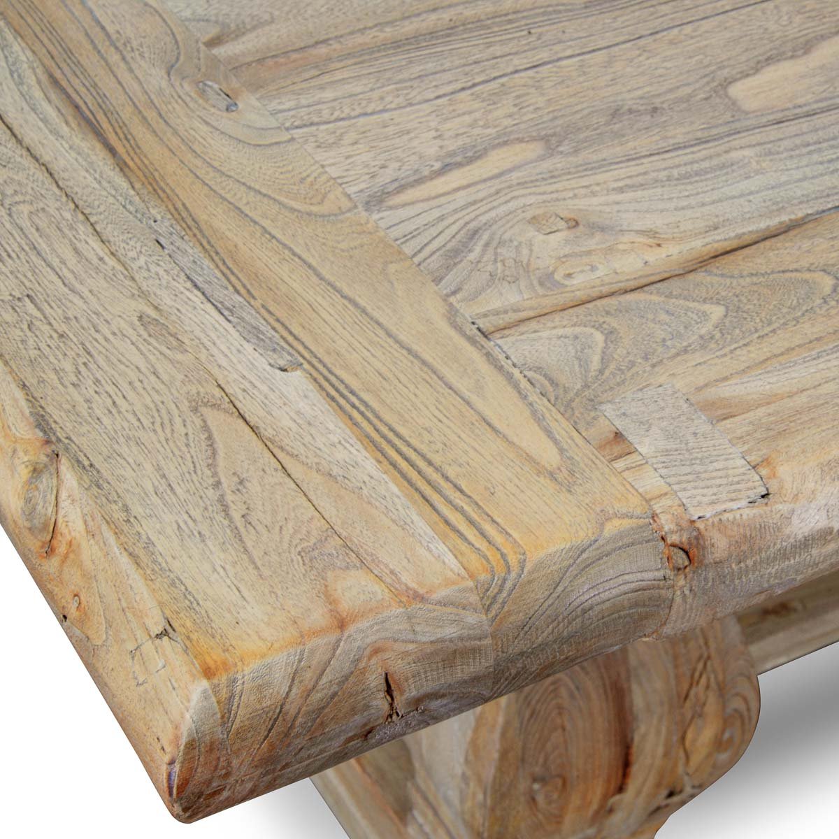 Lima Oak Wood Dining Table 2.4m - Rustic Natural - Dining Tables